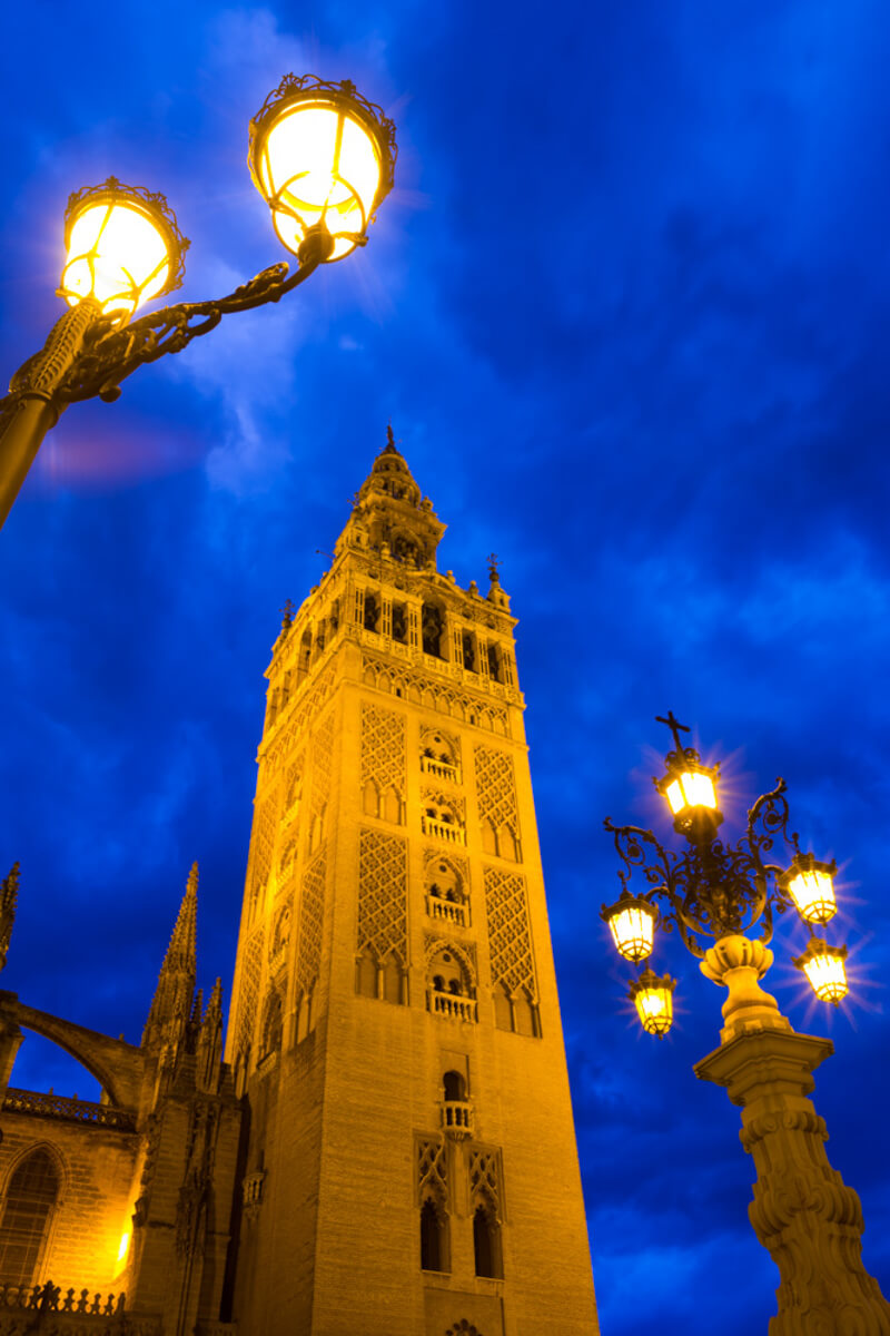 Cathedral of Seville at night