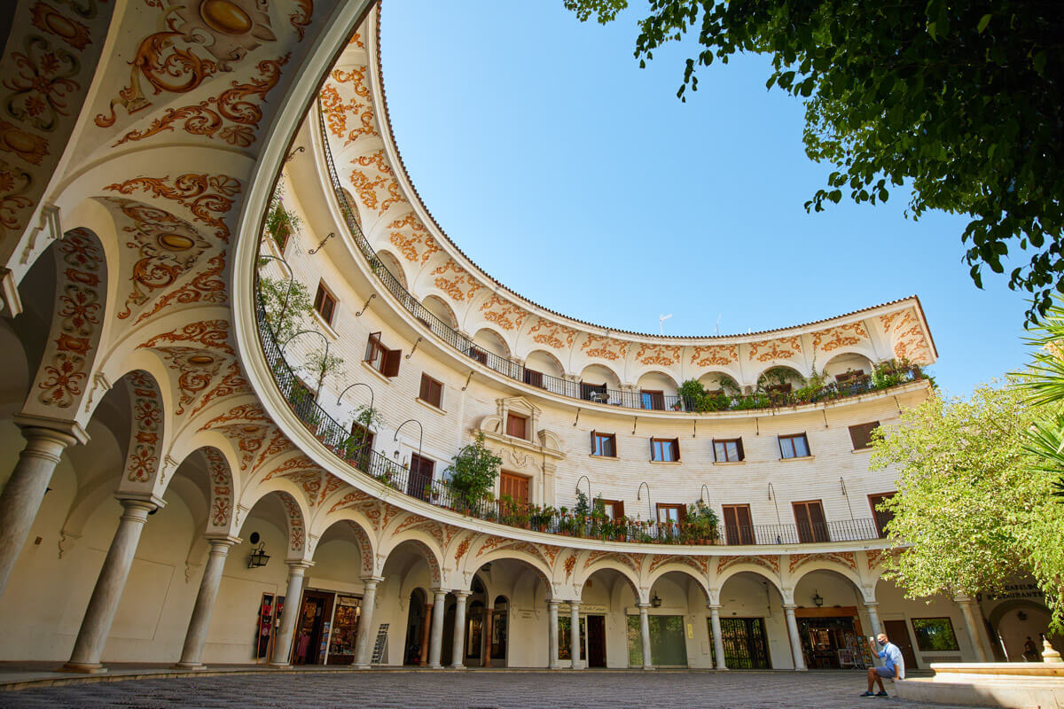 Circular courtyard in Seville