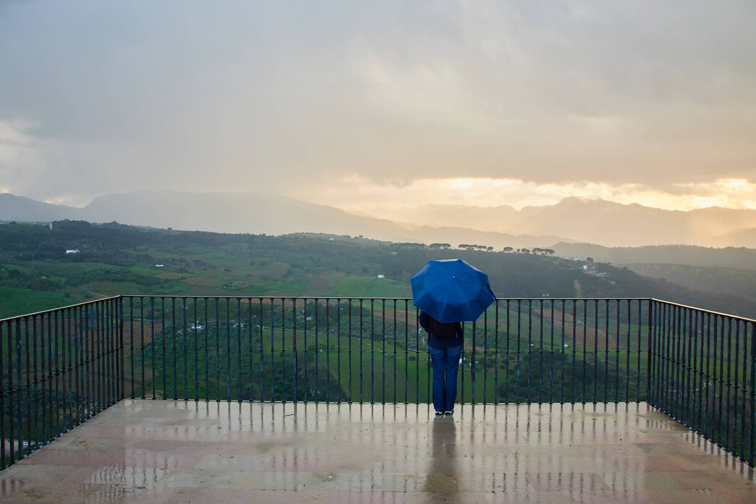 a viewpoint in the alameda del tajo park in ronda