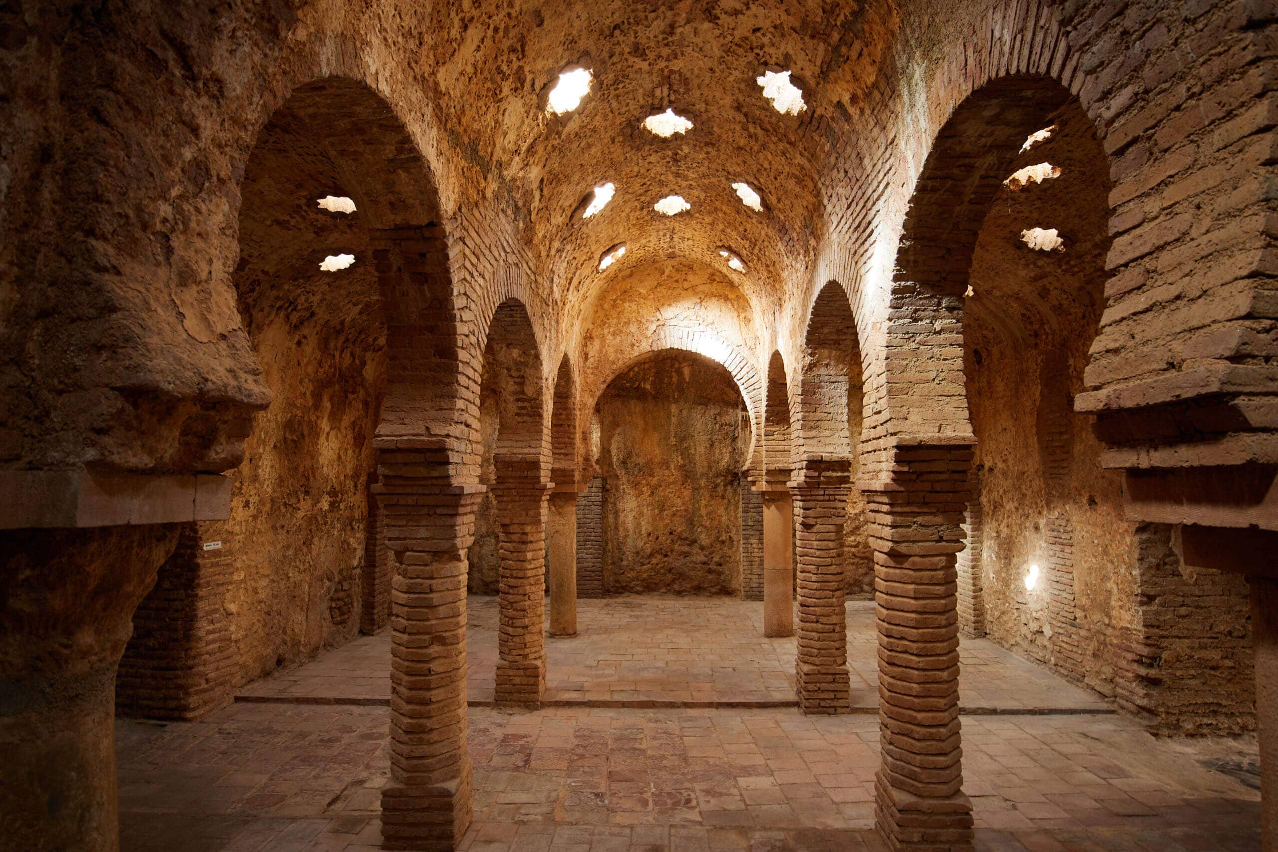 the warm room inside the arab baths