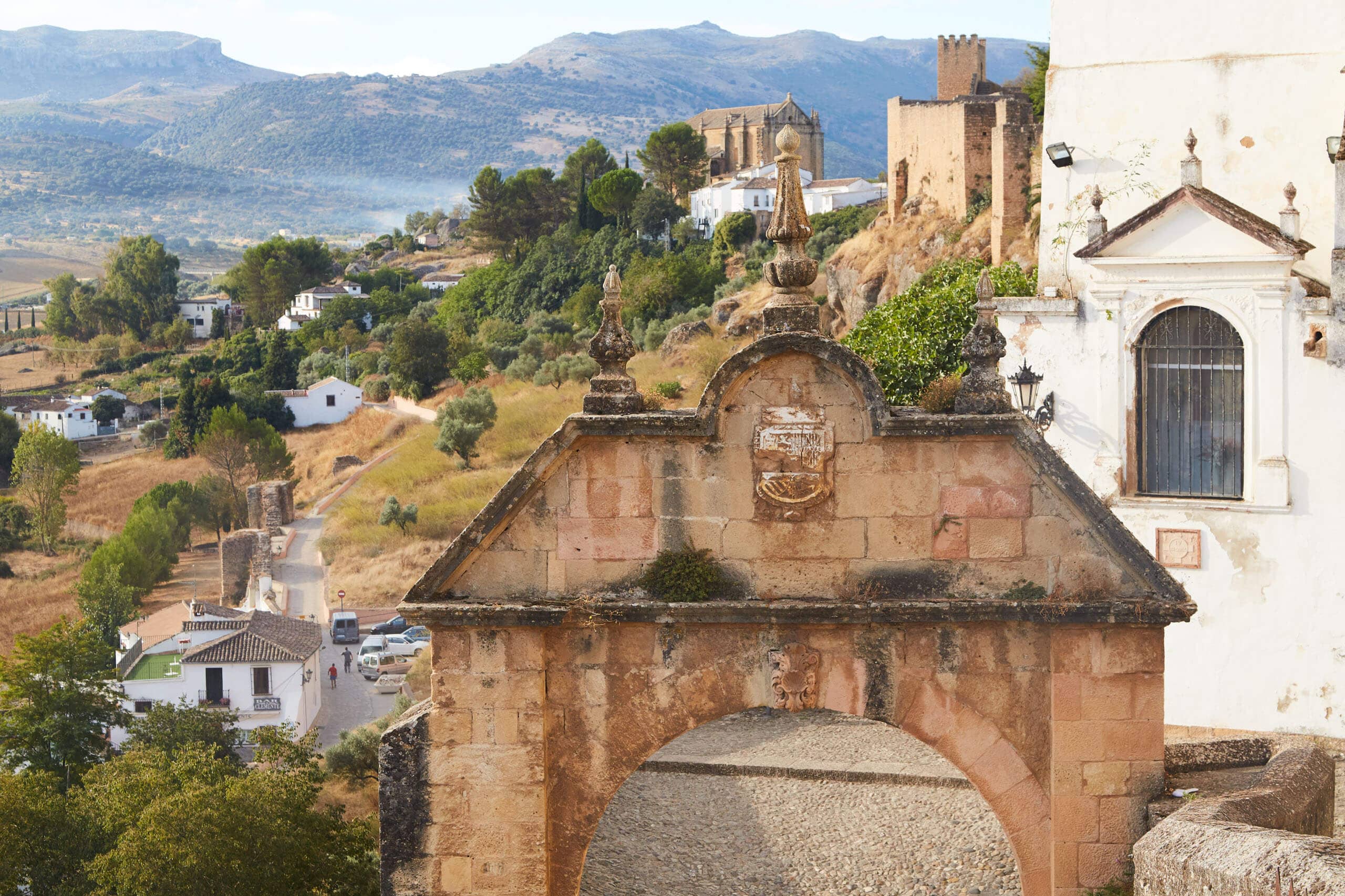 Felipe V arch and skyline of Ronda