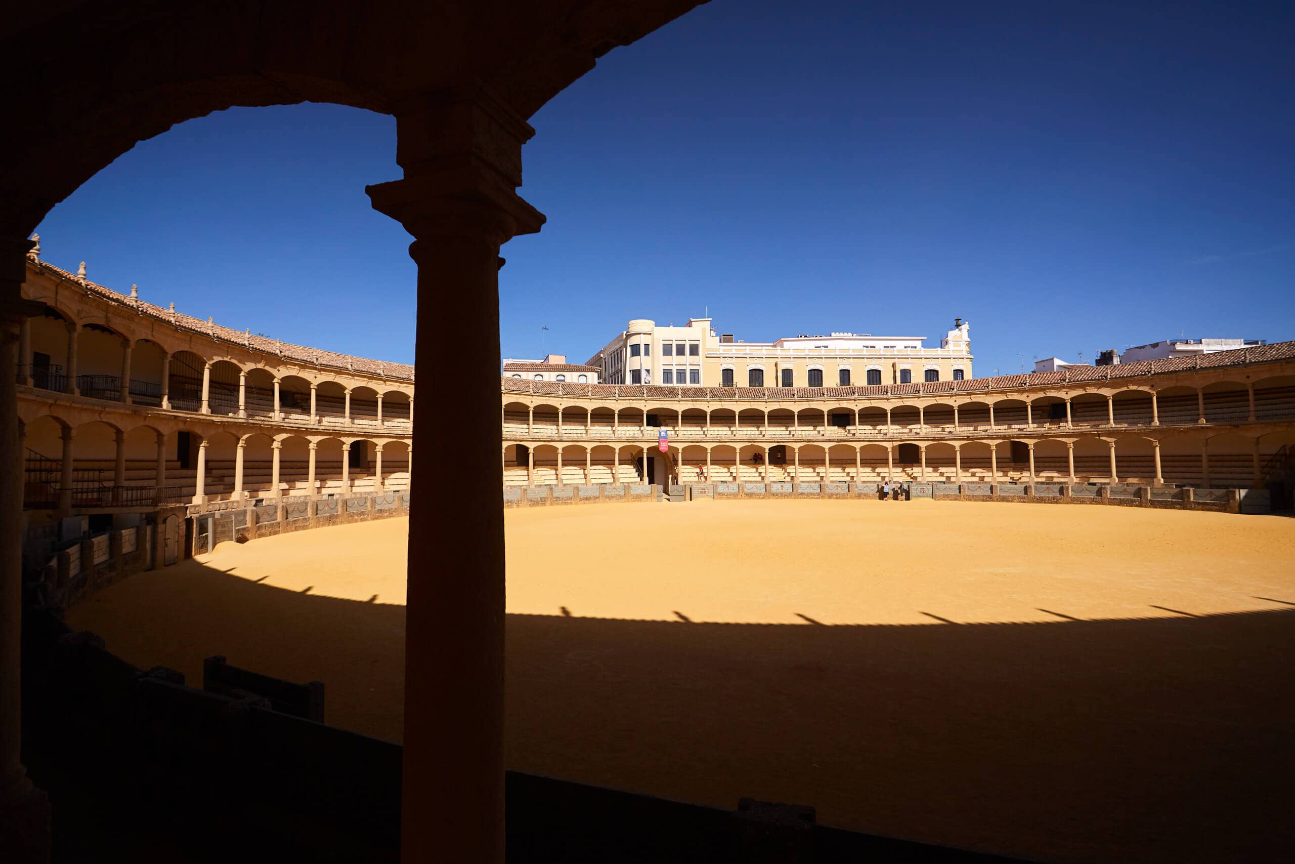 Columns inside the Plaza del Toros Ronda