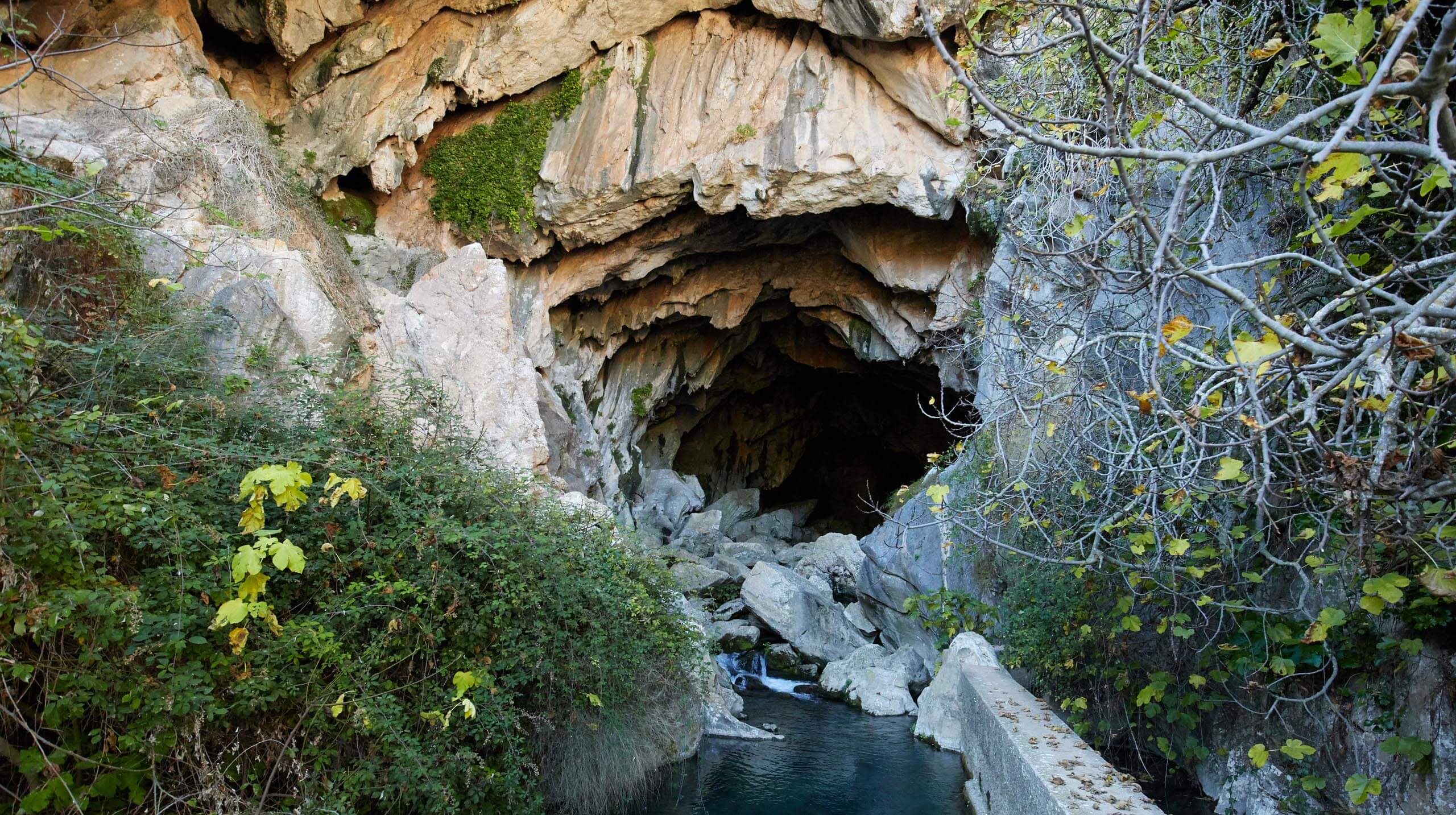 a large entrance to the cueva del gato