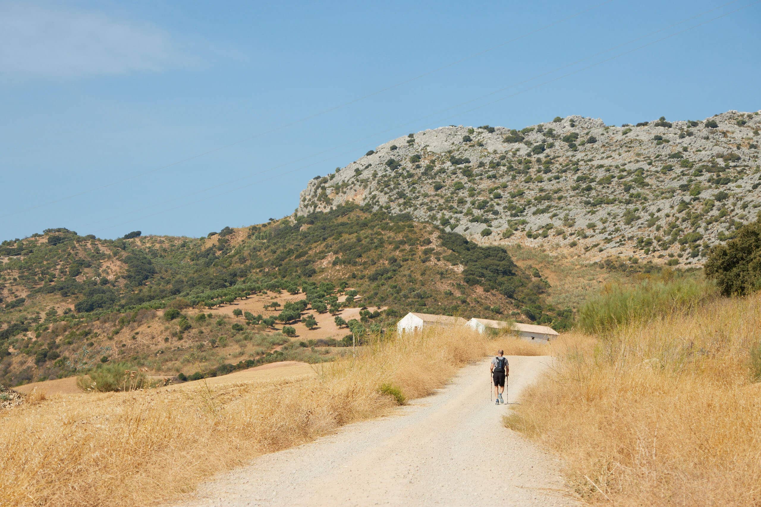 Hiker walking to Montejaque