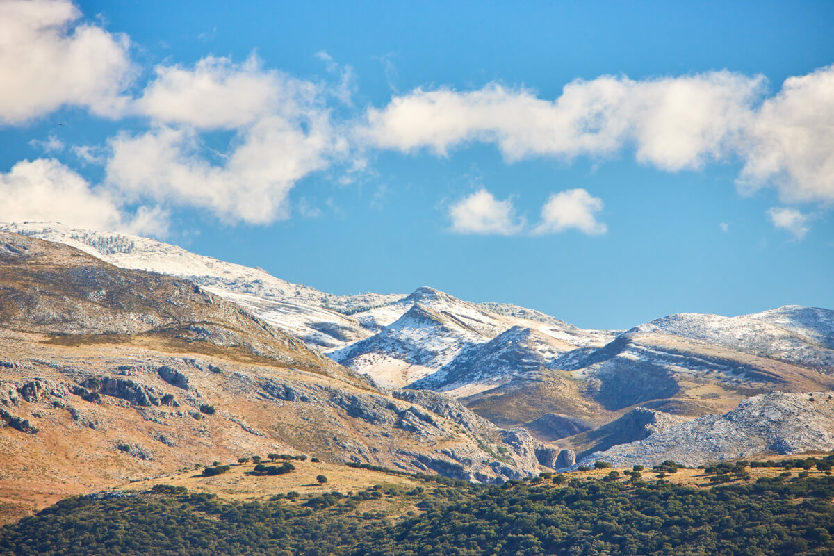 Snow-capped-mountains in the Serranía de Ronda